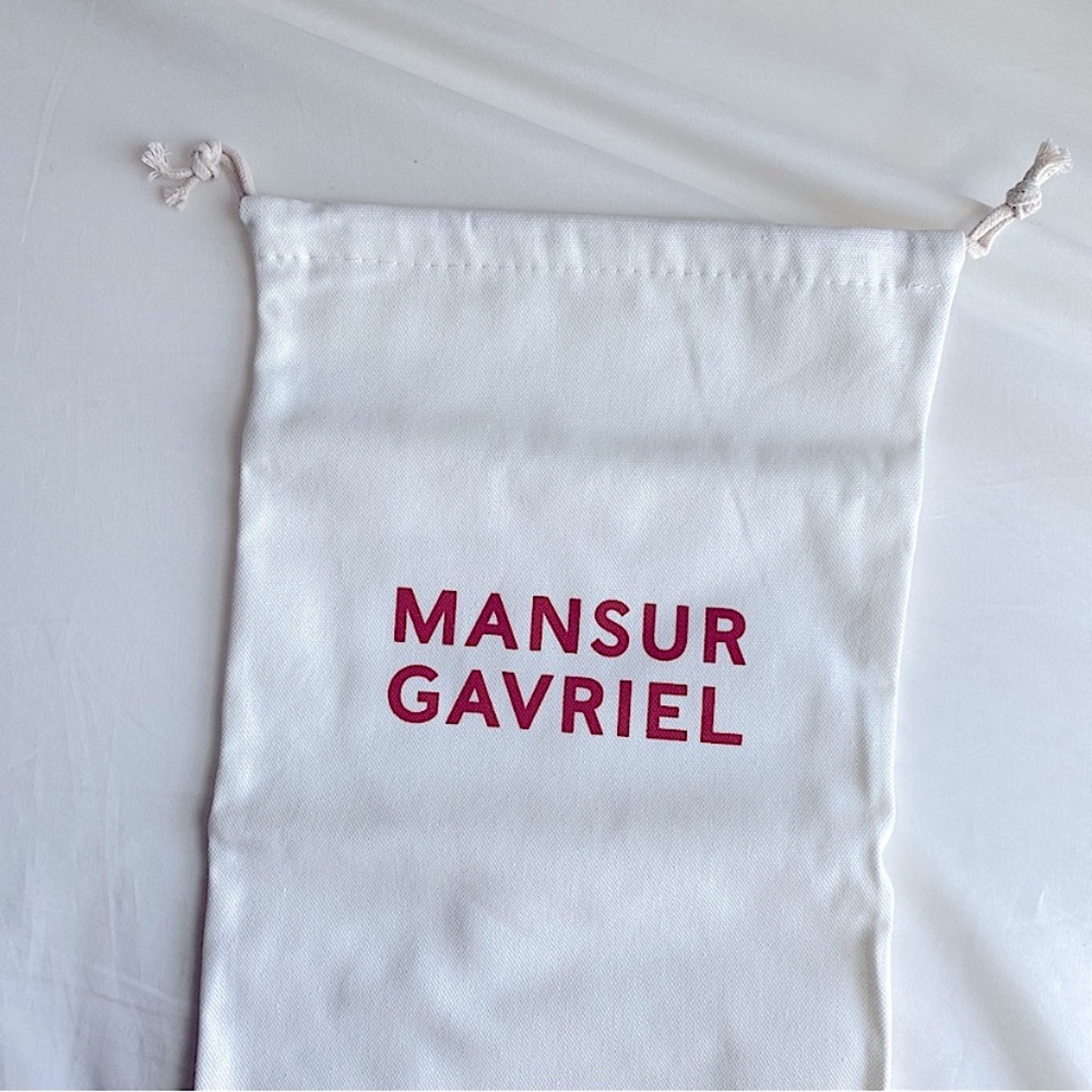 MANSUR GAVRIEL CANVAS DRAWSTRING DUST Ecru Red